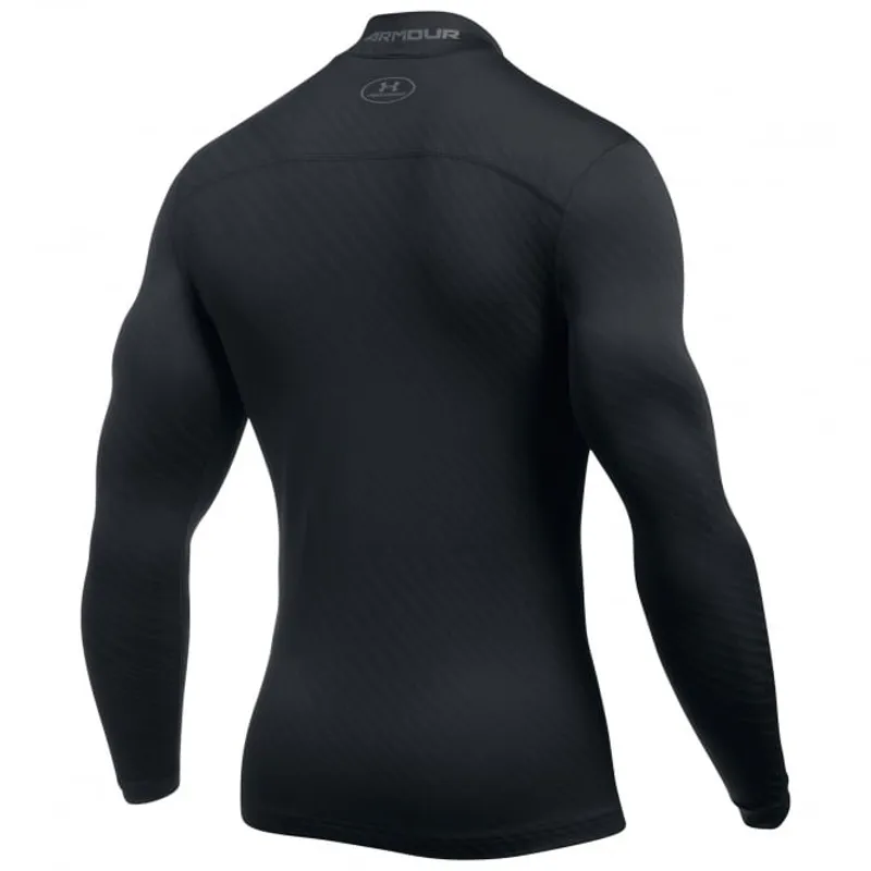 Under Armour Men's UA ColdGear Armour Jacquard Compression Mock Black-1